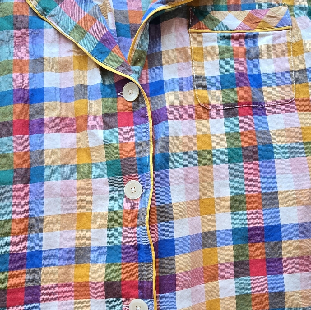 Madewell Rainbow Checkered Button Down Short Slee… - image 7